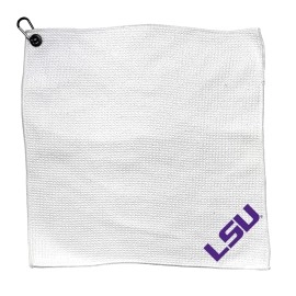 Team Golf Ncaa Lsu Tigers Golf Towel With Carabiner Clip, Premium Microfiber With Deep Waffle Pockets, Superior Water Absorption And Quick Dry Golf Cleaning Towel