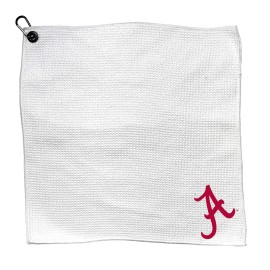 Team Golf Ncaa Alabama Crimson Tide 15X15 Golf Towel With Carabiner Clip, Premium Microfiber With Deep Waffle Pockets, Superior Water Absorption And Quick Dry Golf Cleaning Towel