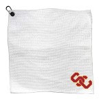 Team Golf Ncaa Usc Trojans 15X15 Golf Towel With Carabiner Clip, Premium Microfiber With Deep Waffle Pockets, Superior Water Absorption And Quick Dry Golf Cleaning Towel