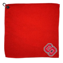 Team Golf Ncaa North Carolina State Wolfpack Golf Towel With Carabiner Clip, Premium Microfiber With Deep Waffle Pockets, Superior Water Absorption And Quick Dry Golf Cleaning Towel