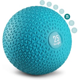 Yes4All Fitness Slam Medicine Ball Triangle 25Lbs For Exercise, Strength, Power Workout Workout Ball Weighted Ball Exercise Ball Trendy Teal