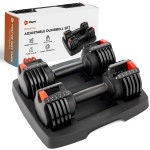 Lifepro 15Lb Adjustable Free Weights Dumbbell Sets With Rack For Strength Training, Set Of 2 For Muscle Building - Hand Weights For Home Gym