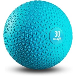 Yes4All Fitness Slam Medicine Ball Triangle 30Lbs For Exercise, Strength, Power Workout Workout Ball Weighted Ball Exercise Ball Trendy Teal