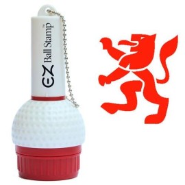 Promarking Ezballstamp Golf Ball Stamp Marker (Red Rampant Lion)