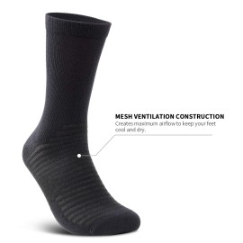 Paplus Compression Athletic Crew Socks (6 Pairs) For Men & Women