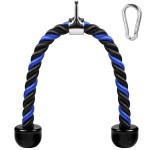 AWEFRANK Deluxe Tricep Rope Pull Down Cable, 27