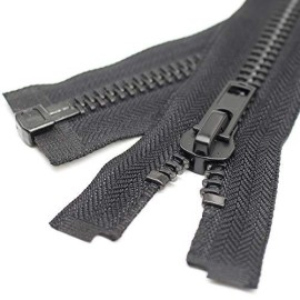 Yahoga 10 38 Inch Black Nickel Separating Jacket Zipper Large Y-Teeth Metal Zipper Heavy Duty Metal Zippers For Jackets Sewing Coats Crafts (38 Nickel)