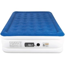 Soundasleep Dream Series Luxury Air Mattress With Comfortcoil Technology & Built-In High Capacity Pump For Home & Camping- Double Height, Adjustable, Inflatable Blow Up, Portable - Full Size