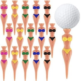 15 Pieces Funny Golf Tees Lady Girl Golf Tees, 76 Mm/ 3 Inch Plastic Pin Up Golf Tees, Home Women Golf Tees For Golf Training Accessories Uncle Father Present Men Gift Bachelor Party