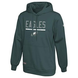 New Era Nfl Mens Safety Performance Pullover Hooded Sweatshirt, Pro Football Fleece Hoodie , Philadelphia Eagles, Large