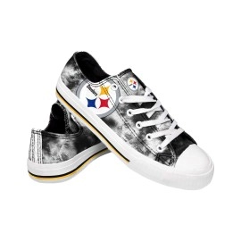 Foco Pittsburgh Steelers Nfl Womens Low Top Tie Dye Canvas Shoes - 9Xl