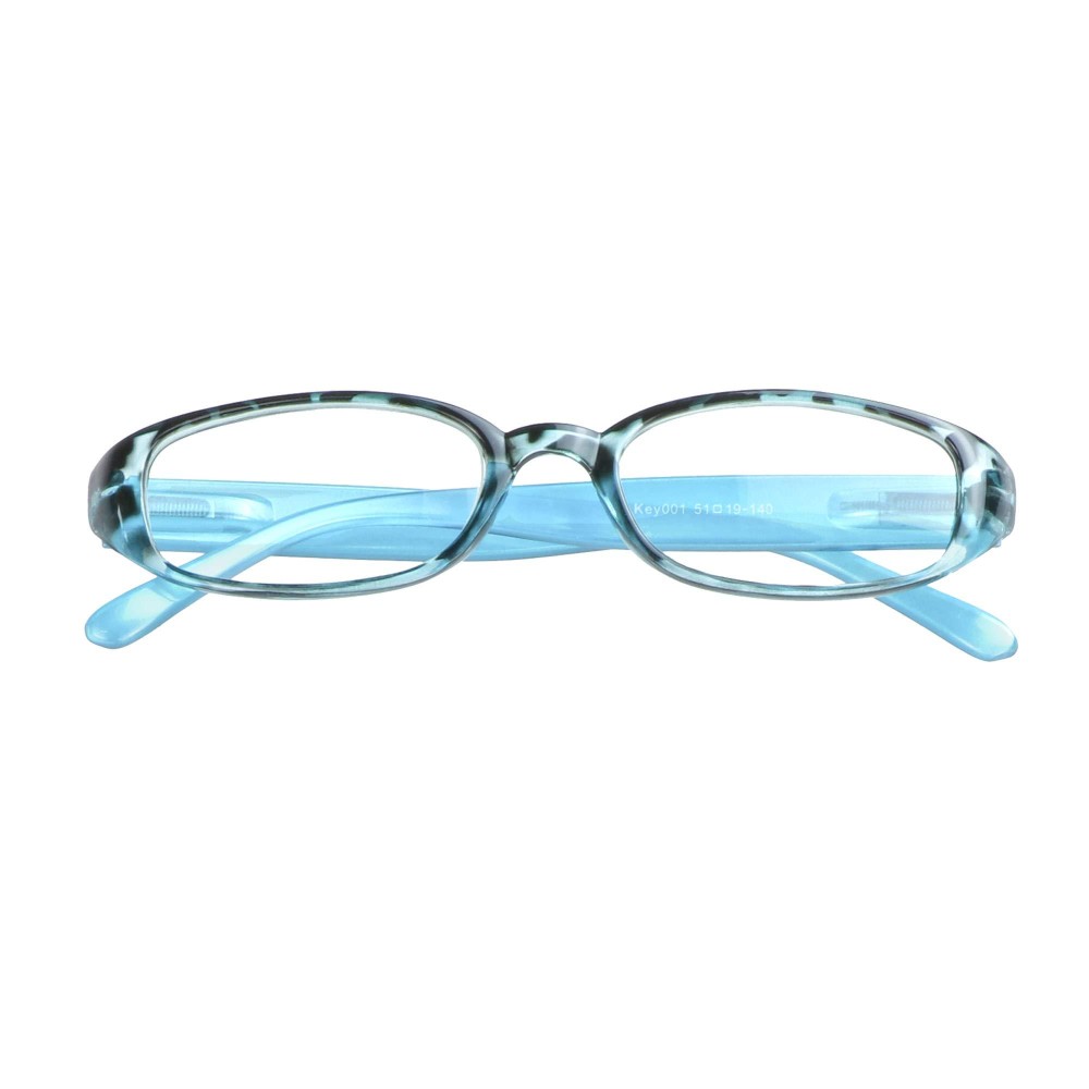 Visionglobal 1 Pair Reading Glasses With Spring Hinge, Blue Light Blocking Glasses For Womenmen (Blue,+175 Magnification)
