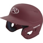 Rawlings Mach Baseball Batting Helmet, Junior, Matte Maroon