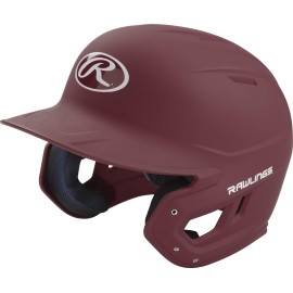 Rawlings Mach Baseball Batting Helmet, Junior, Matte Maroon