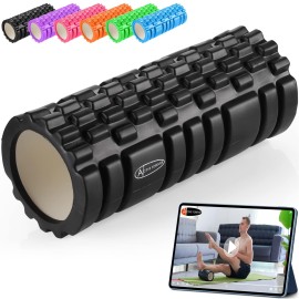 Activeforever Foam Roller For Deep,Foam Roller For Back,Foam Roller For Legs,Exercise Roller,Used In Verious Plases Such As Homesoffice Yoga Classes And Gyms(135Cm*328Cm)(Black)