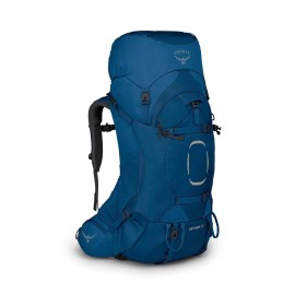 Osprey Aether 55L Mens Backpacking Backpack, Deep Water Blue, Sm