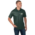 Green Bay Packers Nfl Mens Striped Polyester Polo - Xxl