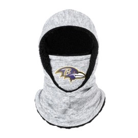 Foco Baltimore Ravens Nfl Heather Grey Big Logo Hooded Gaiter