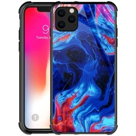 Carloca Iphone 12 Pro Case,Iphone 12 Pro Cases For Boys,Blue Red Trippy Psychedelic Pattern Design Shockproof Anti-Scratch Case For Apple Iphone 1212 Pro