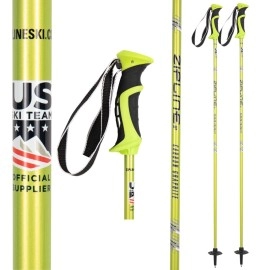 Ski Poles Graphite Carbon Composite - Zipline Lollipop Us Ski Team Official Supplier (Lemon, 50 In127 Cm)