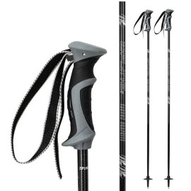 Ski Poles Graphite Carbon Composite - Zipline Lollipop U.S. Ski Team Official Supplier (Black Carbon Weave, 46