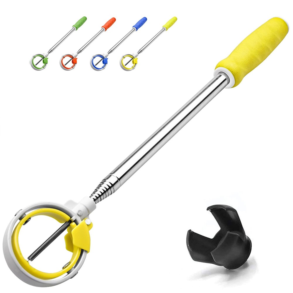 Golf Ball Retriever, Golf Ball Retriever Telescopic For Water With Spring Release-Ready Head, Ball Retriever Tool Golf With Locking Clip, Grabber Tool, Golf Accessories Golf Gift For Men(Yellow,6Ft)