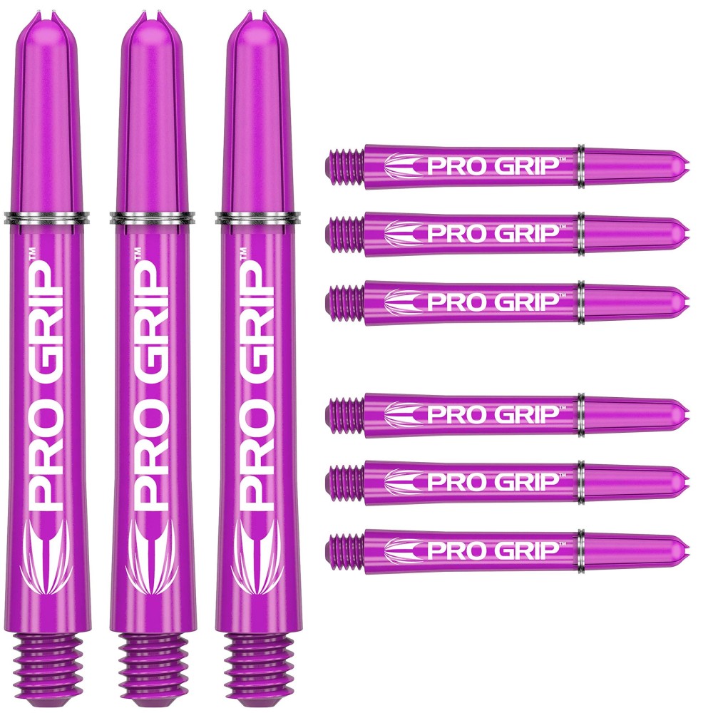 Target Darts 3 X Sets Of Purple Pro Grip Shaft Intermediate - 9 In Total