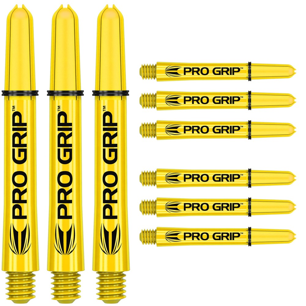 Target Darts 3 X Sets Of Yellow Pro Grip Shaft Medium - 9 In Total