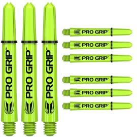 Target Darts 3 X Sets Of Green Pro Grip Shaft Intermediate - 9 In Total