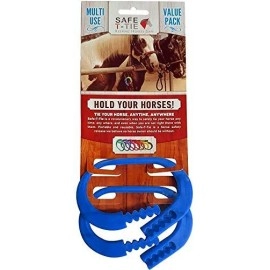 Safety Tie Injuries Preventing Horse Tether Tie - Portable & Reusable Breakaway Horse Tie - Safety For You & Your Horse - Quick Release Horse Tie - 5 Customizable Loop Setting - 2Pcs (Dark Blue)