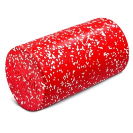 Yes4All High Density Foam Roller For Back, Variety Of Sizes & Colors For Yoga, Pilates - Red Snow - 12 Inches