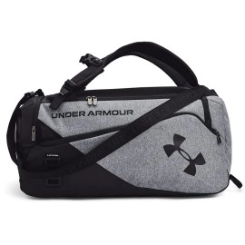 Under Armour Unisex-Adult Contain Duo Duffle Bag , Pitch Gray Medium Heather (012)Black , Small