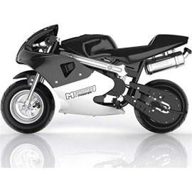 Mototec Phantom Gas Pocket Bike 49Cc 2-Stroke Engine Black