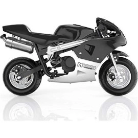 Mototec Phantom Gas Pocket Bike 49Cc 2-Stroke Engine Black