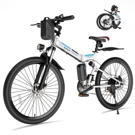 Vivi Folding Electric Bike, Electric Mountain Bike 500W Ebike 26'' Electric Bike For Adults With 48V Removable Battery, Professional 21 Speed Adults Ebike, Dual Shock Absorber