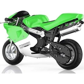 Mototec Phantom Gas Pocket Bike 49Cc 2-Stroke Engine Green