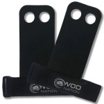 Wod Nation Barbell Gymnastics Grips Perfect For Pull-Up Training, Kettlebells, Gymnastic Rings (Black - Small)