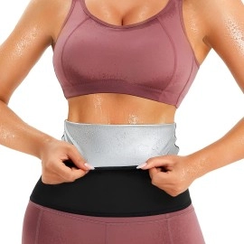 Loday Waist Trimmer For Women Weight Loss,Tummy Trainer Sweat Workout Shaper,Neoprene-Free Slimming Sauna Wrap (Black, Xl)
