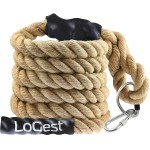Logest Climbing Rope - Indoor And Outdoor Workout Rope 15A Diameter - 10 15 20 25 30 50 Feet 6 Lengths Available Perfect For Homes Gym Obstacle Courses Crossfit Rope For (With Hook, 25Ft)