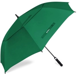 Aceiken Golf Umbrella Large 586268 Inch Automatic Open Golf Umbrella Extra Large Oversize Double Canopy Vented Umbrella Windproof Waterproof For Men And Women (Dark Green, 62 Inch)