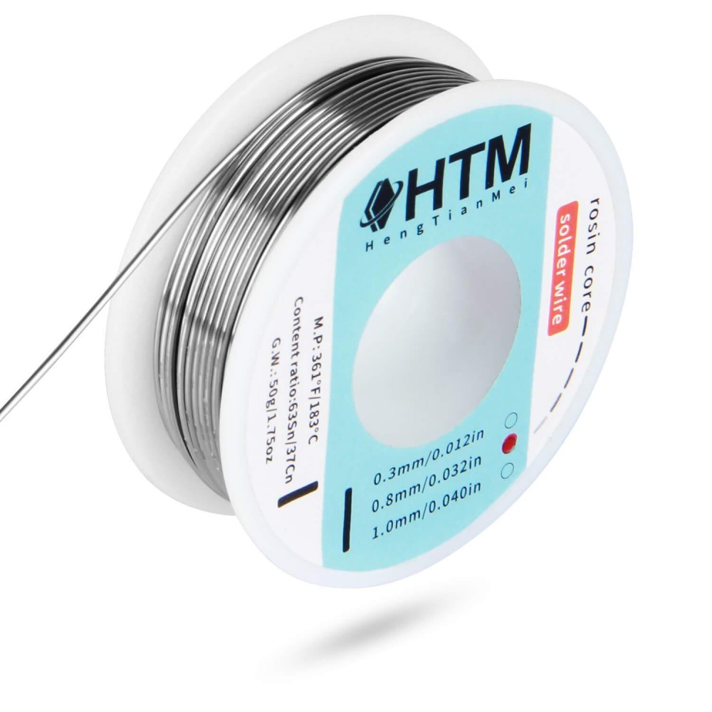 Tin Lead 6337 Rosin Core Low Temp Solder Wire For Electronics Components And Diy Repair(08Mm50G)