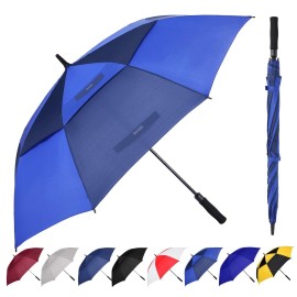 Baraida Golf Umbrella 62/68/72 Inch, Extra Large Oversize Double Canopy Vented Windproof Waterproof Umbrella, Automatic Open Golf Umbrella For Men And Women And Family(68 Inch,Royal Navy Blue)