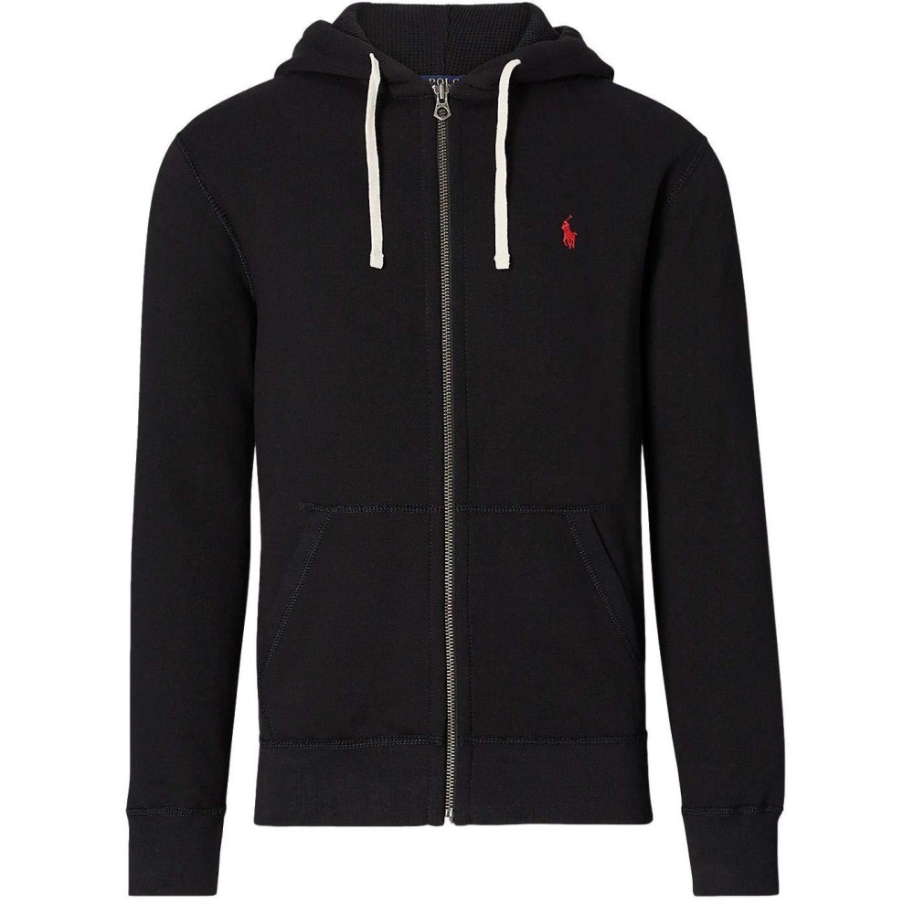 Polo Ralph Lauren Classic Full-Zip Fleece Hooded Sweatshirt - M - Black