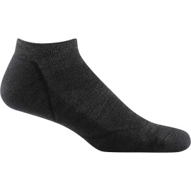Darn Tough Mens Light Hiker No Show Lightweight With Cushion - X-Large Black Merino Wool Socks For Hiking