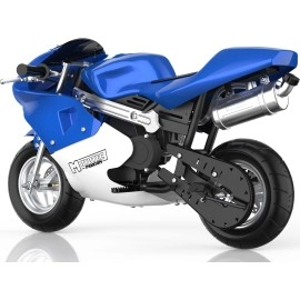 Mototec Phantom Gas Pocket Bike 49Cc 2-Stroke Blue