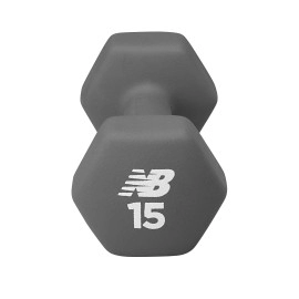 New Balance Dumbbells Hand Weights (Single) - Neoprene Exercise & Fitness Dumbbell for Home Gym Equipment Workouts Strength Training Free Weights for Women, Men (15 Pound), 15lb