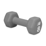 New Balance Dumbbells Hand Weights (Single) - Neoprene Exercise & Fitness Dumbbell For Home Gym Equipment Workouts Strength Training Free Weights For Women, Men,8-Pound (Grey),1 Count