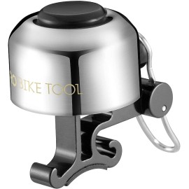 Pro Bike Tool Bicycle Bell For Handlebars - Crisp, Clear & Long Sound Ringer For Adults Or Kids Bikes - Road, Mountain Or Beach Cruiser Bikes - Bike Gifts - Bells For Bikes