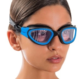 Aqtivaqua Swimming Goggles Swim Goggles For Adults Men Women Kids Youth Girls Boys Children Dx (Clear-Lenses Blueblack-Frame)