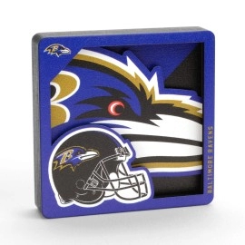 Youthefan Nfl Baltimore Ravens 3D Logo Series Magnets